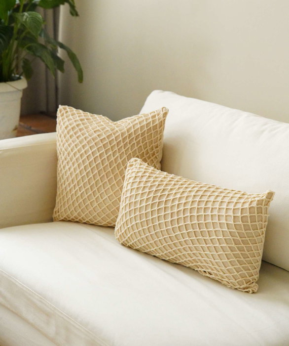 Aberto Design Funda de Cojín KET004 Beige 30 x 50 cm